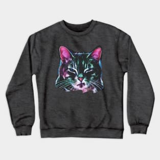 angry cat Crewneck Sweatshirt